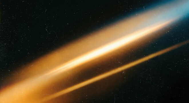 Abstract light leak film effect with scratches on black background, vintage texture overlay