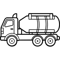 Slurry Tanker line art vector © M F BD Design 