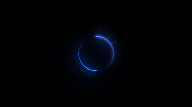 Neon circle glow border concept on the transparent background. alpha channel, seamless loop, abstract glowing.4k video