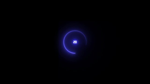 Video footage of Blue glowing 18 plus neon icon. Looped Neon Lines abstract on black background. Futuristic laser background.4k video