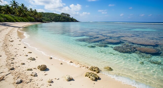 Beachfront landscape scene