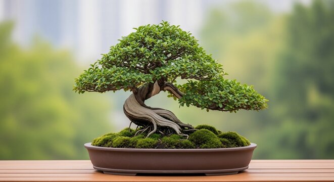 Bonsai tree close up