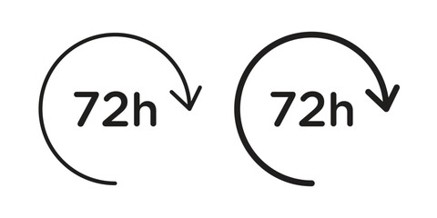 Obraz premium 72 hours icon for graphic and web design. EPS10