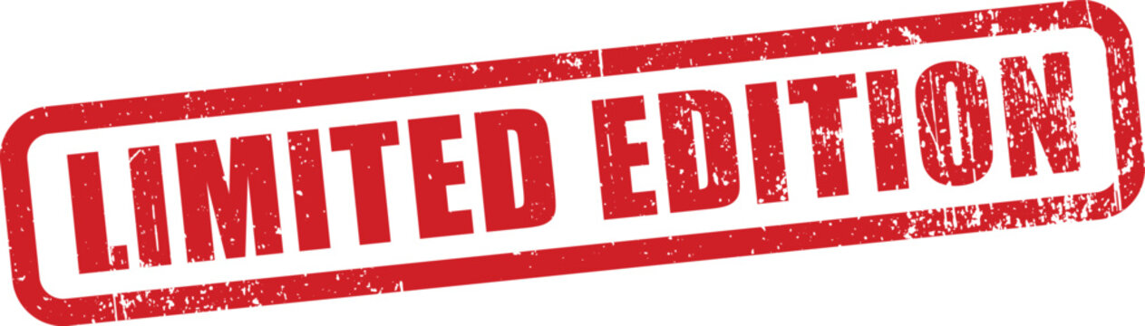 Distressed Red Limited Edition Rubber Stamp Grunge Text