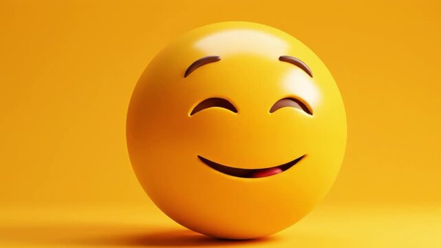 3d yellow emoji face with tongue sticking out