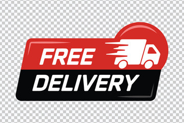 Obraz premium Free Delivery Shipping Service Promotion Graphic