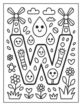 Spring ABC Coloring Book