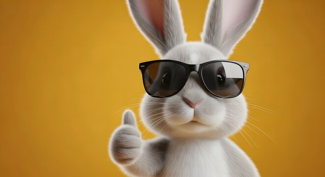 Cool easter bunny with sunglasses a fun easter day celebration image