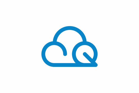 Letter CQ Cloud Logo 