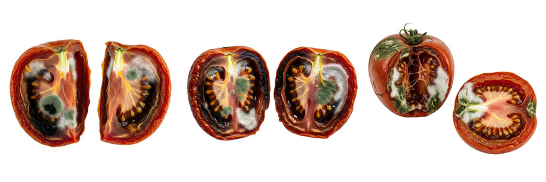 a high quality set of PNG.Blossom-End Tomato Solanum Lycopersicum Disease Infection Rot Decay in [PNG FILE]./