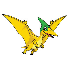 Pterodactyl Flying Cartoon Kids Commercial © HelloStock