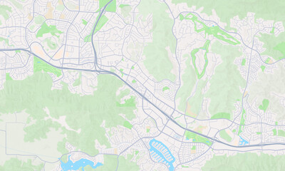 Fototapeta premium Thousand Oaks California map
