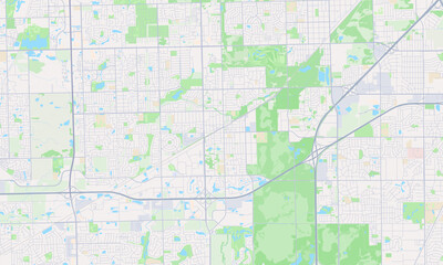 Fototapeta premium Tinley Park Illinois map