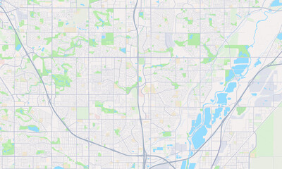 Obraz premium Thornton Colorado map