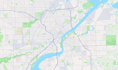 Obraz premium Toledo Ohio map