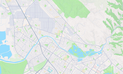 Obraz premium Union City California map