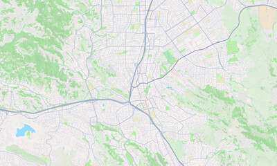 Fototapeta premium Walnut Creek California map