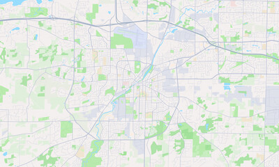 Fototapeta premium Waukesha Wisconsin map