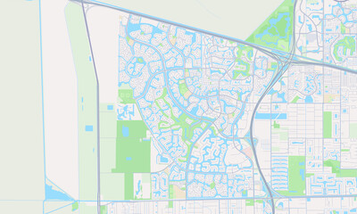 Fototapeta premium Weston Florida map
