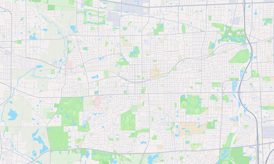 Fototapeta premium Wheaton Illinois map