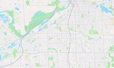 Obraz premium Wyoming Michigan map