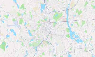 Fototapeta premium Worcester Massachusetts map