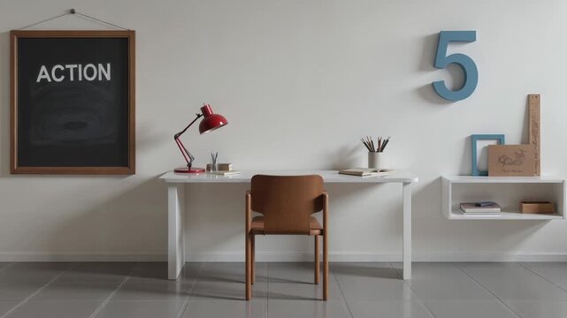timelapse of the working desk