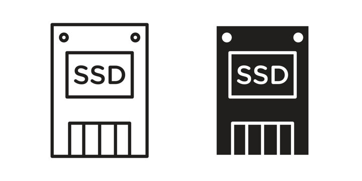 SSD icon for graphic and web design. EPS10