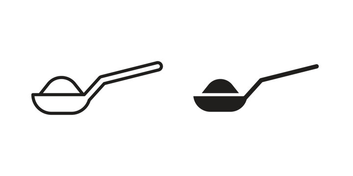 Teaspoon icon for graphic and web design. EPS10