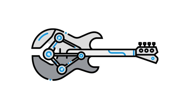 Electric Guitar Music Instrument Art.