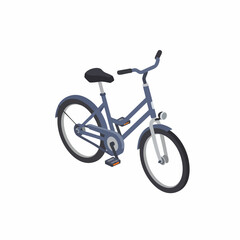 Fototapeta premium Isometric Detailed Bicycle Urban Transportation City Commuting Illustration Isolated on White