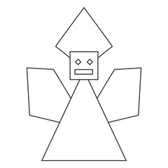 Fototapeta premium Geometric angel stroke icon 5