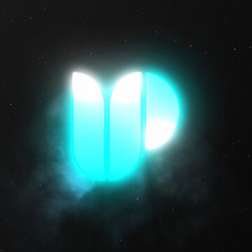 Neon Volumetric Light Square Logo Reveal for Social Media Ads