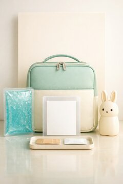 Preventive care kit with cooling gel pack and appointment folder