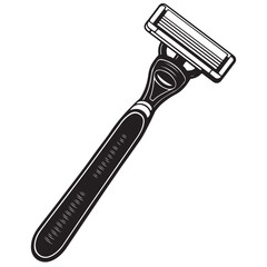 Naklejka premium Sleek Razor for Shaving on White Background