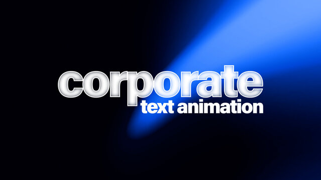 Corporate Text Animation | Clean Minimal Modern Typography and Professional Titles for Business Videos