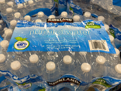 Kirkland Signature purified water with minerals forty bottle case