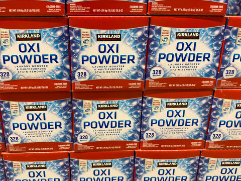 Kirkland Signature Oxi Powder laundry booster boxes