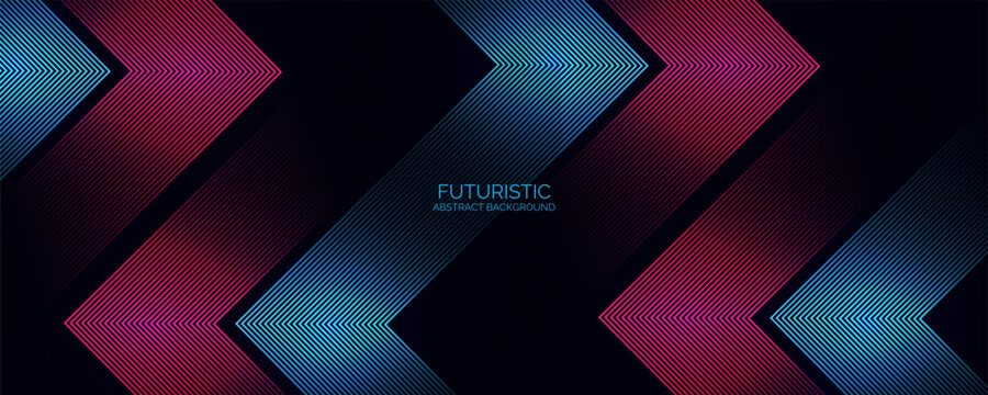3D blue and red techno abstract background overlap layer on dark space with arrow glowing lines shape decoration. Modern graphic design element future style concept