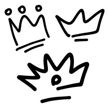 graffiti crown doodle marker pen 