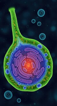 Comprehensive scientific illustration showing the ultrastructure of a typical plant cell, highlighting organelles and essential cellular biology, chloroplast, ribosome, detailed