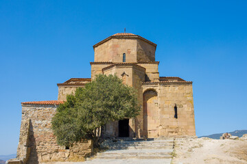 Naklejka premium Orthodox church in mountain. Georgia, old monastery