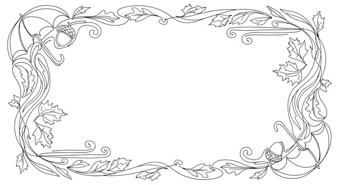 Elegant floral border design element.