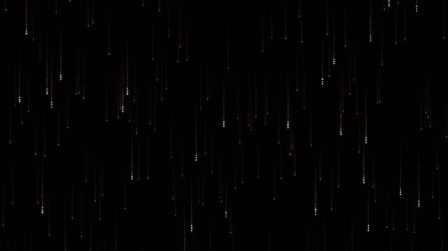 White Digital Data Stream Background Loop