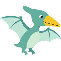 Cute Cartoon Pterodactyl Illustration © Gisella