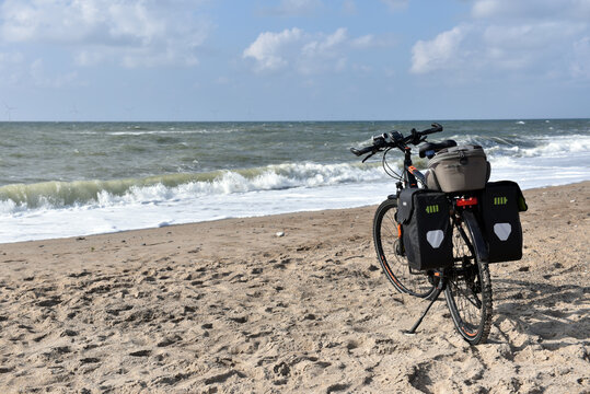 Fahrrad an der d&auml;nischen Nordsee