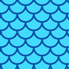 Blue Fish Scale Mermaid Seamless Pattern  © IrisPessoa