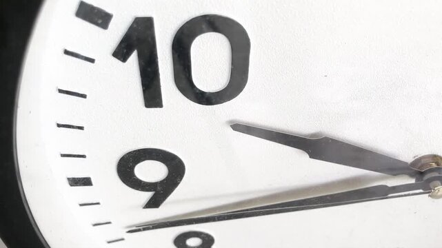 wall clock rotating close up