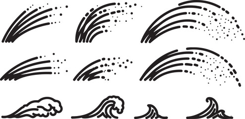 Fototapeta premium Various views of bird skulls and lower jaws illustrating anatomical diversity Vector