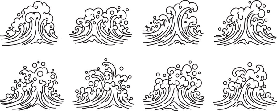 A collection of intricate floral designs featuring roses and leaves Vector